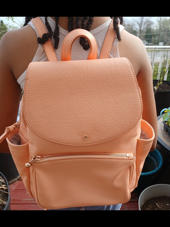 LC Lauren Conrad Handbags - LC Lauren Conrad Peach Faux Leather Mini Backpack